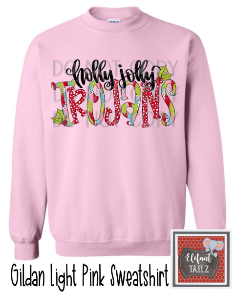 Holly Jolly Trojans Shirt - MSHS Cheer Fundraiser