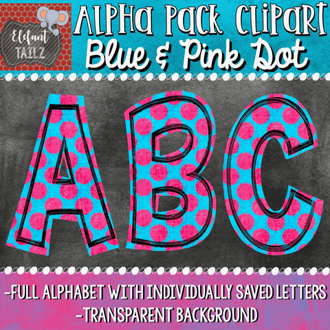 Alpha Pack - Blue & Pink Dots