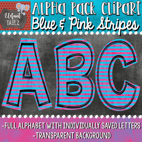 Alpha Pack - Blue & Pink Stripes