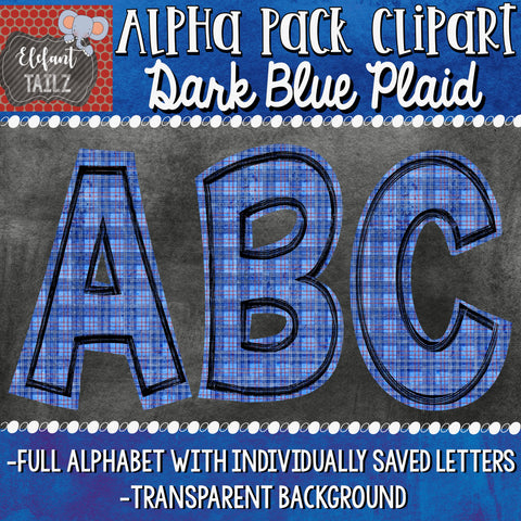 Alpha Pack - Dark Blue Plaid