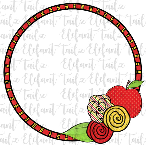 Apple Circle Blank Frame