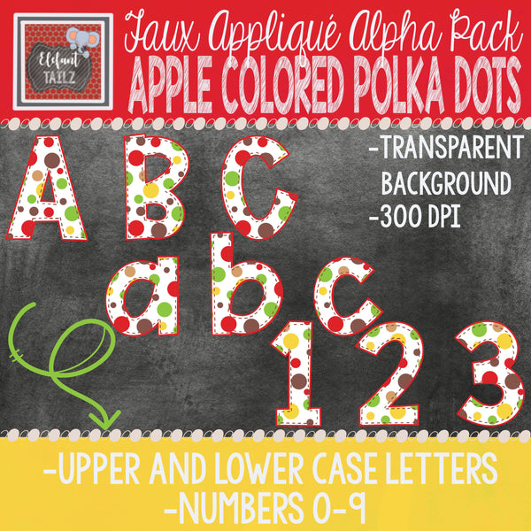 Alpha & Number Pack - Apples BUNDLE #2
