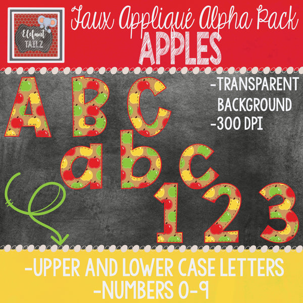 Alpha & Number Pack - Apples BUNDLE #1