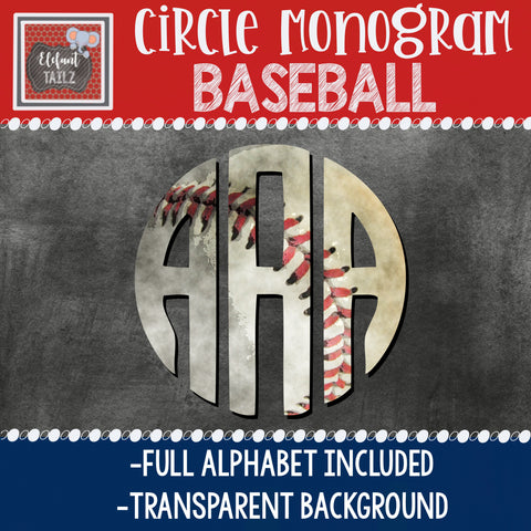 Baseball Circle Monogram