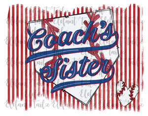 Baseball Coach's Sister Striped Background