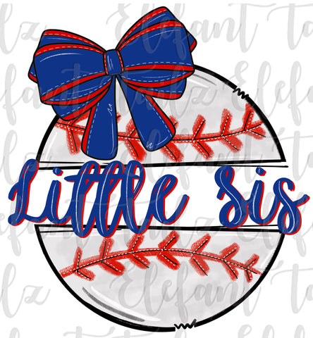 Baseball Little Sis Bow