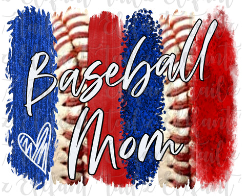 Baseball Mom Brushstrokes