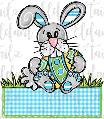 Boy Bunny Egg Nameplate