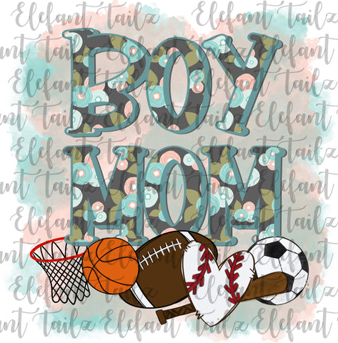 Boy Mom Sports with Background