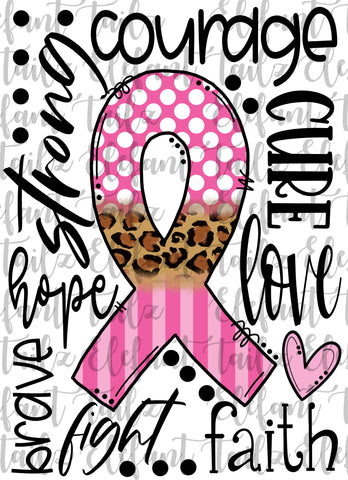 Breast Cancer Awareness Typography