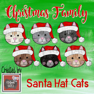 Christmas Family - Santa Hat Cats