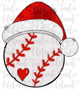 Christmas Santa Hat Baseball