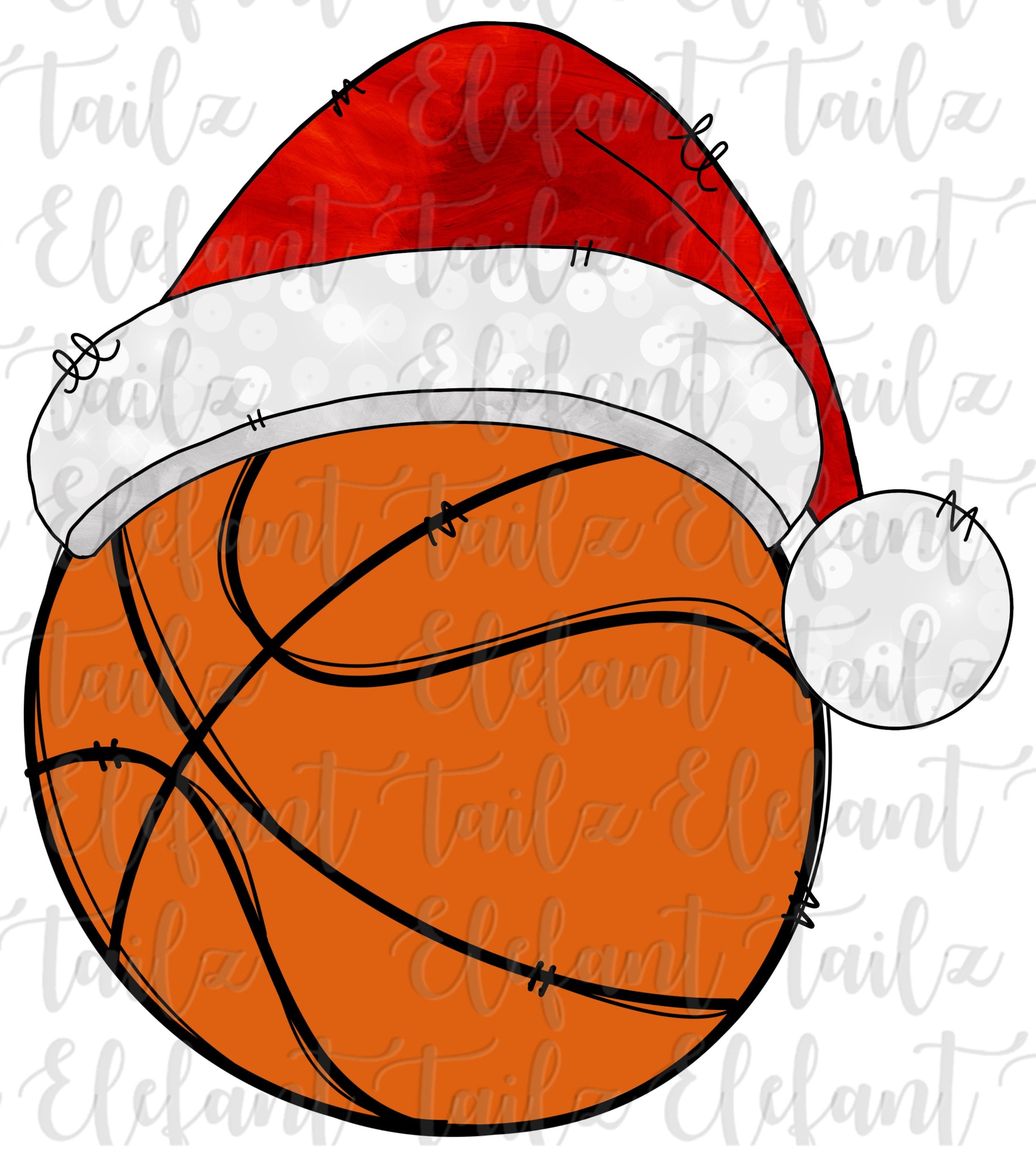 Christmas Santa Hat Basketball