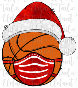 Christmas Santa Hat Basketball With Face Mask