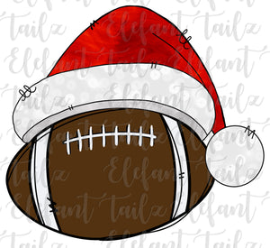 Christmas Santa Hat Football