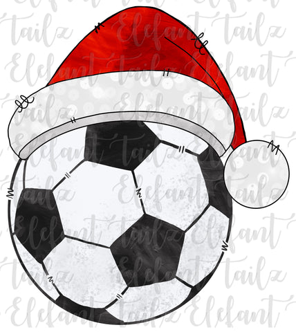 Christmas Santa Hat Soccer Ball