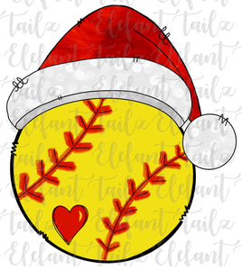 Christmas Santa Hat Softball