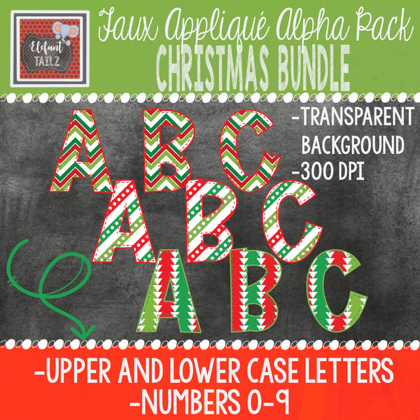 Alpha & Number Pack - Christmas BUNDLE