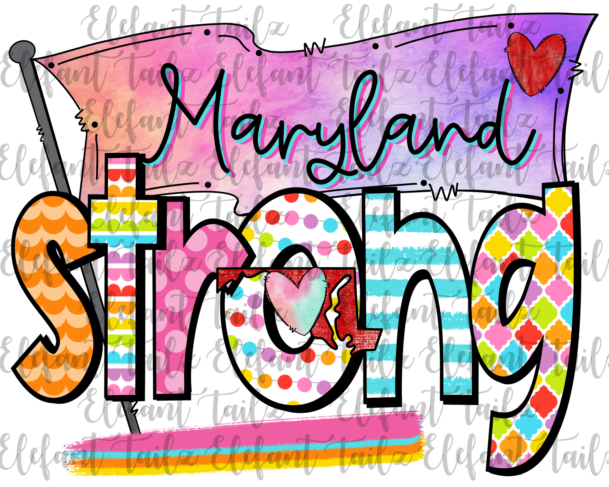 Colorful Maryland Strong