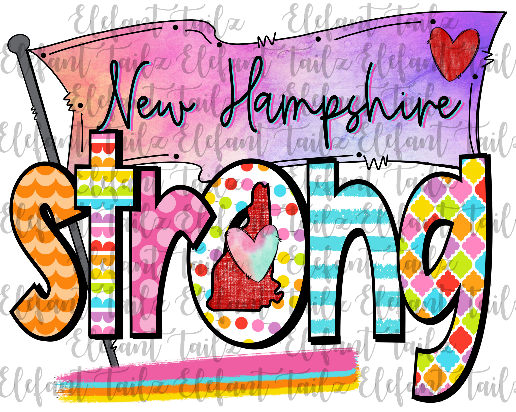 Colorful New Hampshire Strong