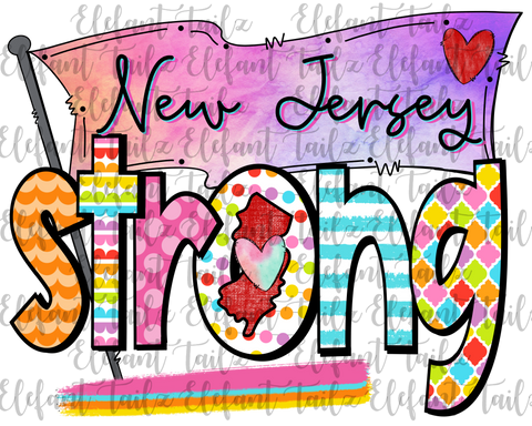 Colorful New Jersey Strong