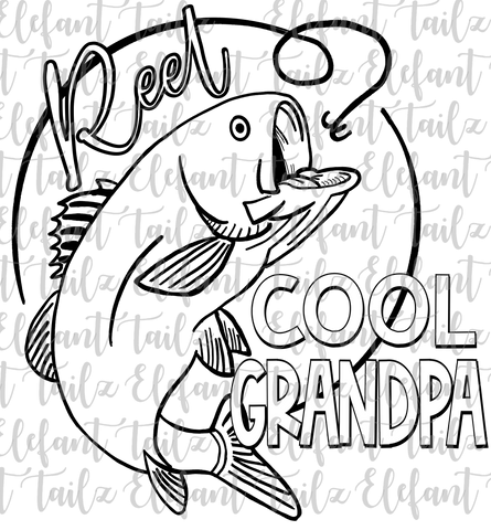 Reel Cool Grandpa Coloring