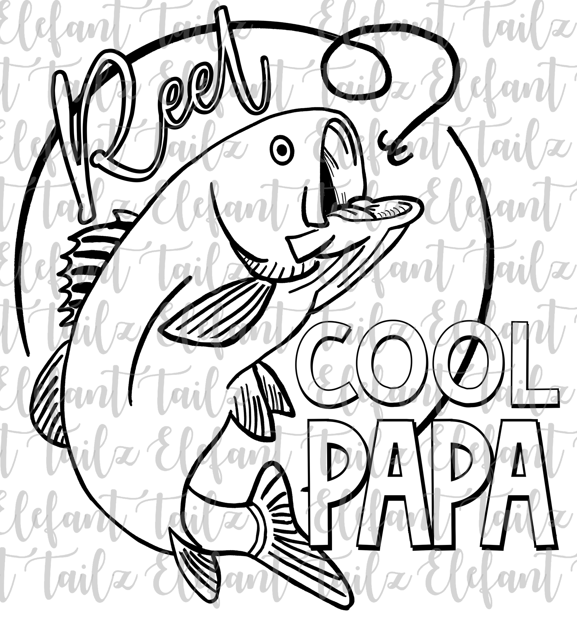 Reel Cool Papa Coloring