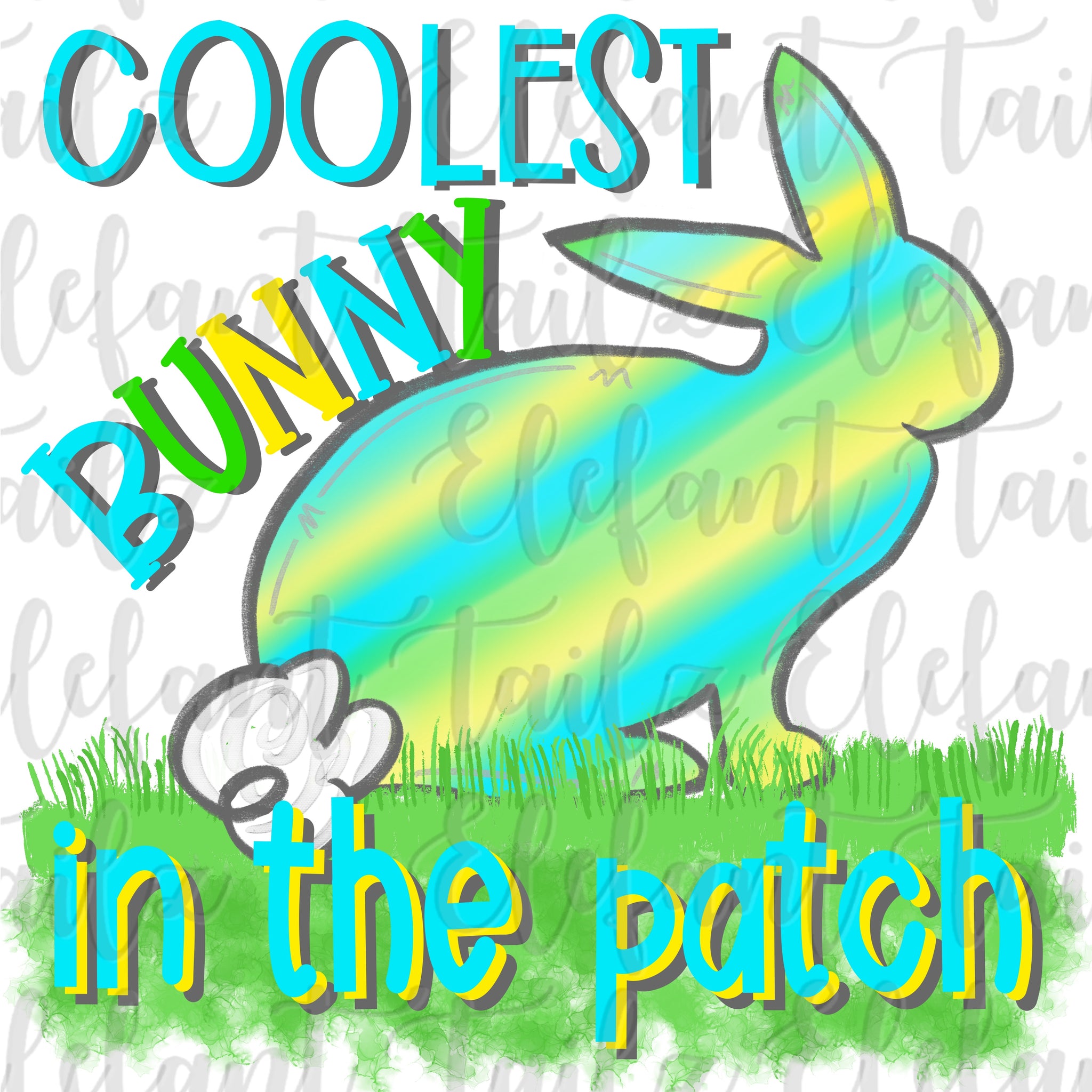 Coolest Bunny in the Patch - Blue