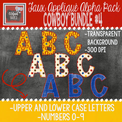 Alpha & Number Pack - Cowboy BUNDLE #4