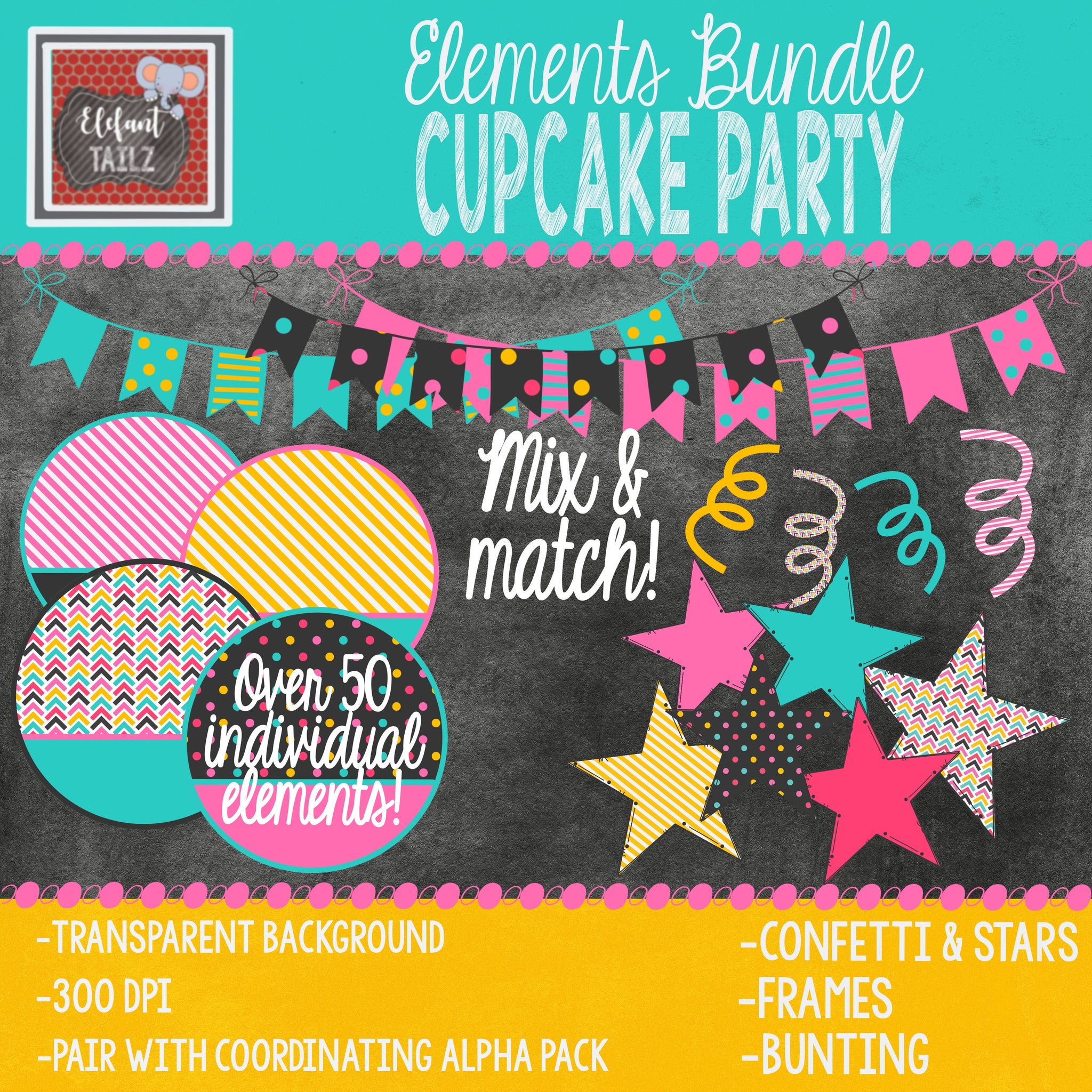 Cupcake Party Elements BUNDLE