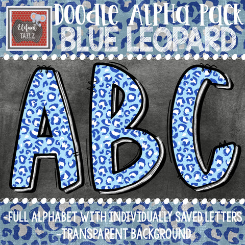 Doodle Alpha - Blue Leopard