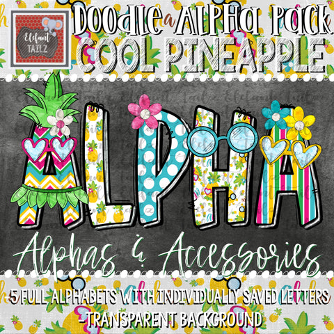 Doodle Alpha BUNDLE - Cool Pineapple