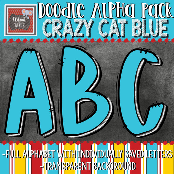Doodle Alpha BUNDLE - Crazy Cat #2