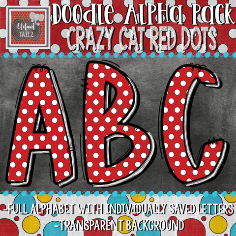 Doodle Alpha - Crazy Cat Red Dots