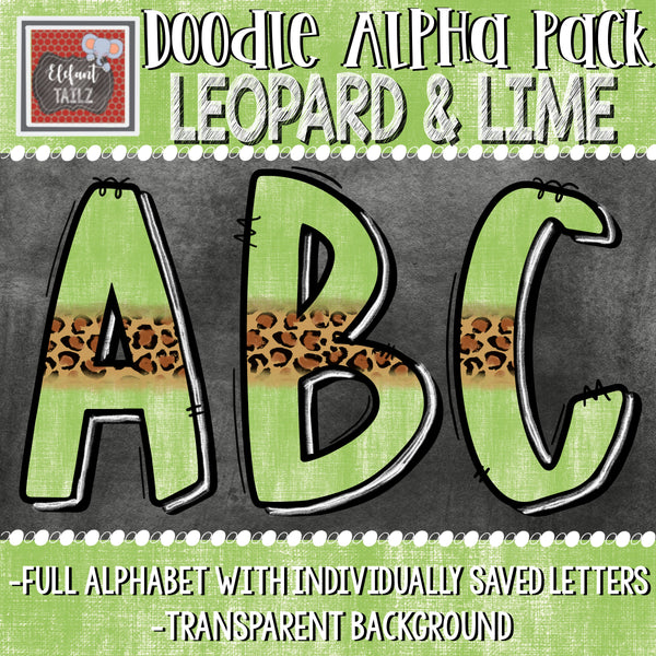 Doodle Alpha BUNDLE - Christmas Leopard #2