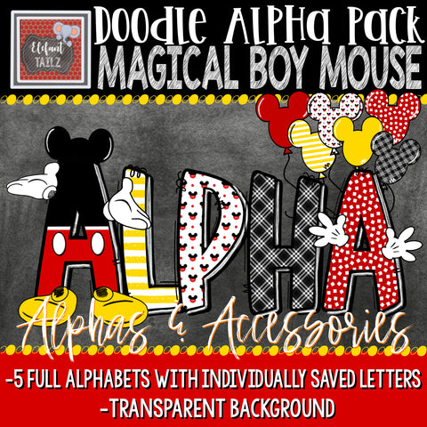 Doodle Alpha BUNDLE - Magical Mouse Boy