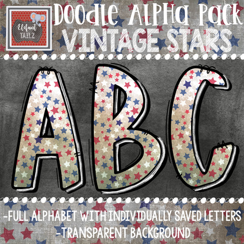 Doodle Alpha - Vintage Stars
