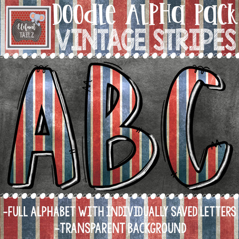 Doodle Alpha - Vintage Stripes