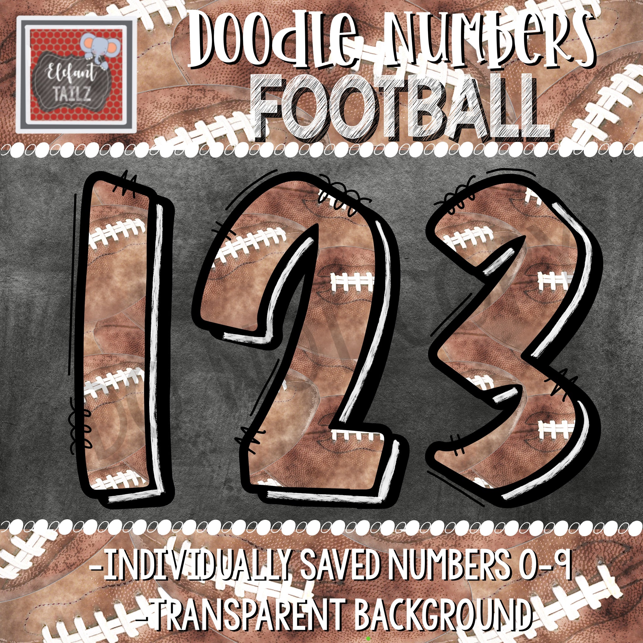 Doodle Numbers - Football