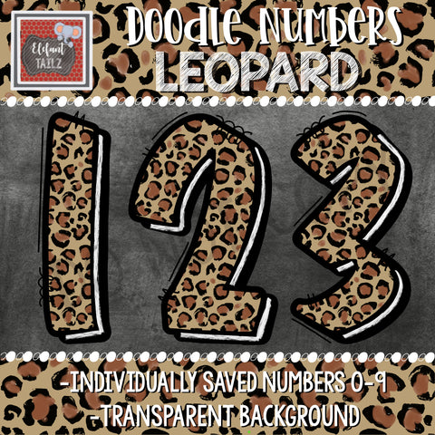 Doodle Numbers - Leopard