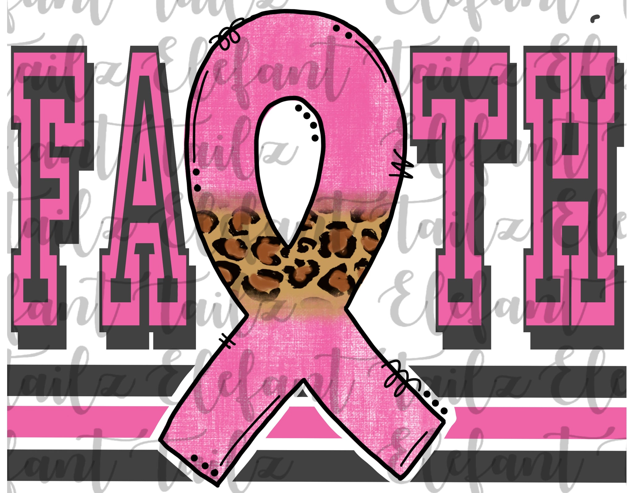 Faith Breast Cancer Ribbon