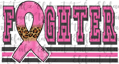 Fighter Breast Cancer Ribbon
