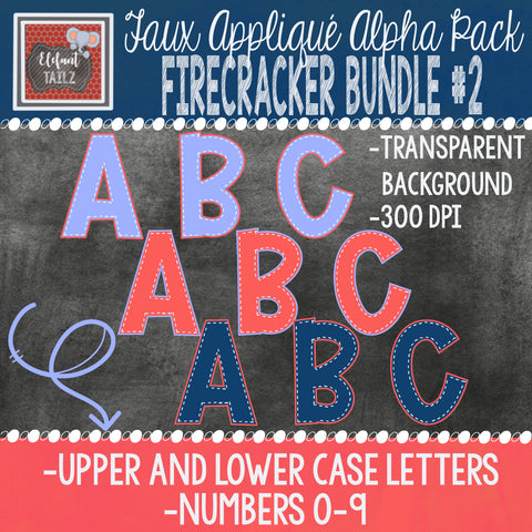 Alpha & Number Pack - Firecracker BUNDLE #2
