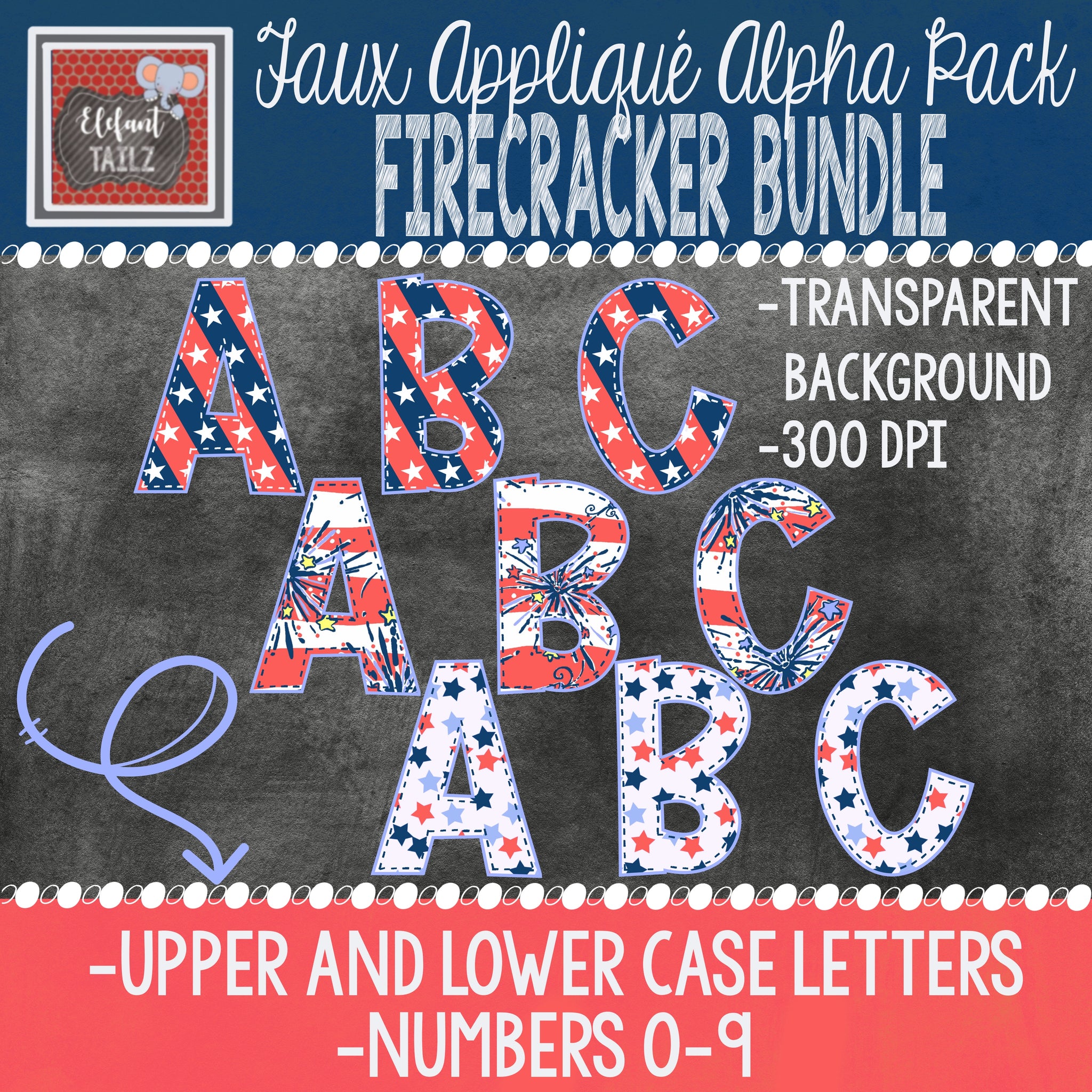 Alpha & Number Pack - Firecracker BUNDLE #1