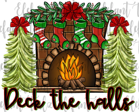 Fireplace Deck the Halls