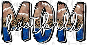 Football Mom Royal Blue