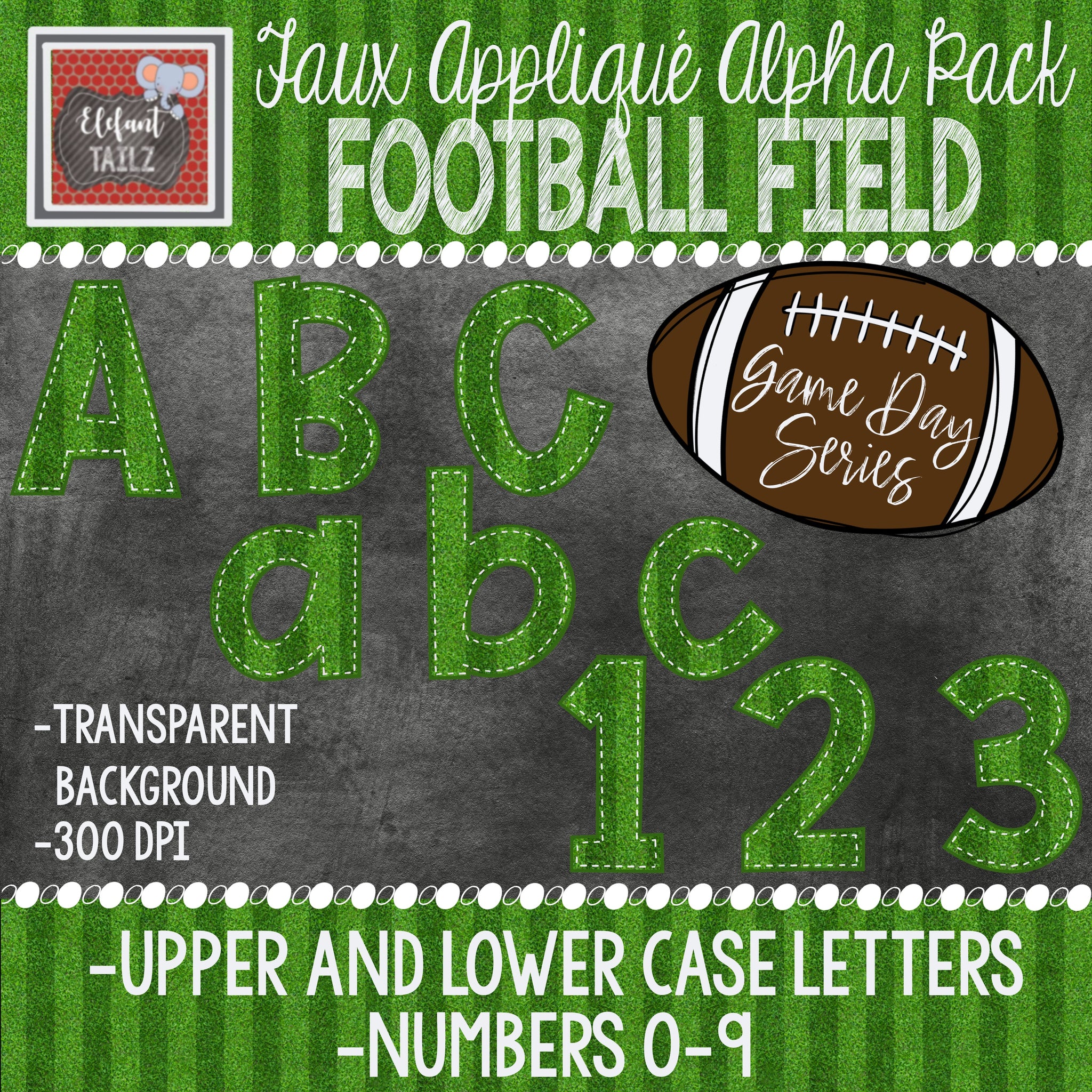 Game Day Series Alpha & Number Pack - Football Field