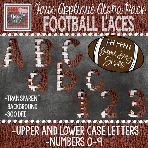 Game Day Series Alpha & Number Pack - Football Laces