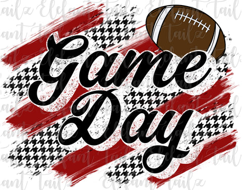 Game Day Football Crimson & Houndstooth