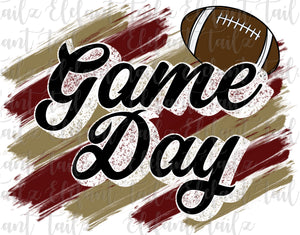 Game Day Football Maroon & Vegas Gold